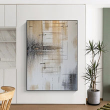 Load image into Gallery viewer, “Earth - Toned Geometric Abstract” Modern Painting on Canvas, Sophisticated Decor Pick DKH979
