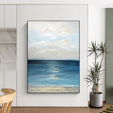 Load image into Gallery viewer, Calm Sea at Sunset Abstract Landscape, Suited for Coastal Bedroom &amp; Relaxing Balcony LargeART2020
