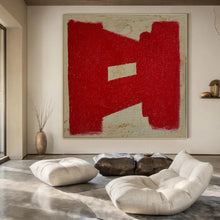 Load image into Gallery viewer, Red Geometric Abstract Acrylic Art, Perfect for Bold Home Office &amp; Statement Hallway LargeART0992
