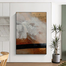 Load image into Gallery viewer, Wood - Paint Interaction – Brown, White, Black on Textured Base DTP185
