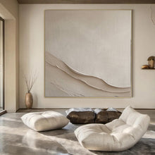 Load image into Gallery viewer, Beige Textured Wave Art, Nice for Minimalist Bedroom &amp; Serene Yoga Studio LargeART1093
