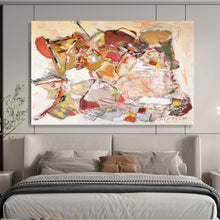 Load image into Gallery viewer, “Earth - Toned Abstract Collage” - Mixed - Media Abstract Acrylic, Ideal for Art Studio and Loft Space DLZ241
