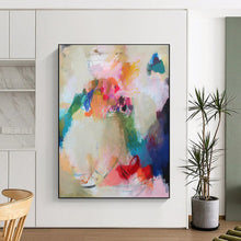 Load image into Gallery viewer, Colorful Floral Abstract Painting, Ideal for Romantic Dining Room &amp; Botanical Art Gallery LargeART1856
