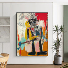 Load image into Gallery viewer, “Spiky - Haired Abstract Robot Figure” – Energetic Figurative Art with Dynamic Lines DTP109
