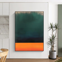 Load image into Gallery viewer, Green &amp; Orange Abstract Gradient Painting, Perfect for Nature - Inspired Dining Room &amp; Earthy Study LargeART1950
