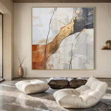 Load image into Gallery viewer, Textured Earth - Tone Abstract Acrylic Art, Suited for Rustic Home &amp; Art Gallery LargeART1046
