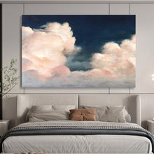 Load image into Gallery viewer, Dreamy Pink Cloudscape Abstract Painting for Nursery &amp; Poetry Corner DKH185
