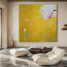 Load image into Gallery viewer, Bright Yellow Abstract Painting - Suited for Sunny Kitchen &amp; Cheerful Entryway LargeART1407
