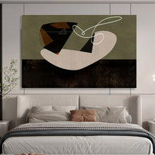 Load image into Gallery viewer, Geometric Abstract Painting On Canvas with Minimalist Shapes DKH362
