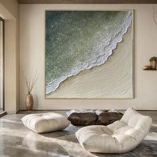 Load image into Gallery viewer, Coastal Shoreline Textured Art, Ideal for Beach House Living Room &amp; Seaside Café LargeART1084
