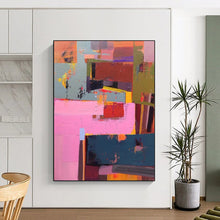 Load image into Gallery viewer, Vibrant Blocks - Colorful Geometric Abstract Acrylic Art, Great for Contemporary Dining Areas and Creative Studios DTP032
