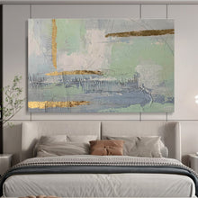 Load image into Gallery viewer, Pastel Abstract Art with Gold Accents for Feminine Bedroom &amp; Chic Café DKH179
