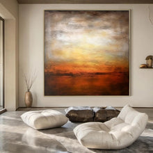 Load image into Gallery viewer, Sunset Horizon in Hues Art for Romantic Bedroom &amp; Beachfront Bar LargeART0917

