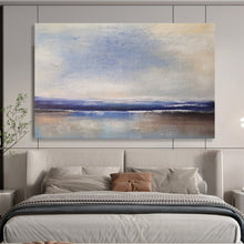 Load image into Gallery viewer, Soft Blue and Purple Coastal Reflection Abstract acrylic painting DLZ037
