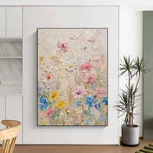 Load image into Gallery viewer, “Textured Wildflower Field” Abstract Painting on Canvas, Rustic Kitchen Decor DKH1000
