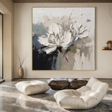 Load image into Gallery viewer, Textured Flower Abstract, Perfect for Romantic Bedroom &amp; Feminine Dressing Room LargeART1342

