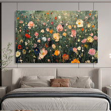Load image into Gallery viewer, Colorful Wildflower “Meadow Magic” Painting on Canvas, Lively Floral Landscape DKH809

