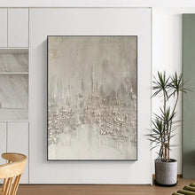 Load image into Gallery viewer, White Textured Abstraction Art for Minimalist Home &amp; Art Gallery LargeART0856
