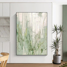 Load image into Gallery viewer, Green Line - Drawn Abstract Art, Good for Botanical Studio &amp; Zen Meditation Space LargeART2280
