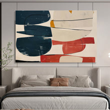 Load image into Gallery viewer, Abstract Painting on Canvas: Color - Blocked Curved Shapes - “Vibrant Harmony” DKH590
