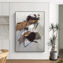 Load image into Gallery viewer, Brown &amp; Gray Textured Abstract Art, Perfect for Industrial Loft &amp; Creative Studio LargeART2084
