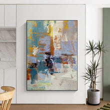 Load image into Gallery viewer, Oversized Hand - painted Textured Abstract Blend Acrylic Art for Art - Loving Hallways LargeART0228
