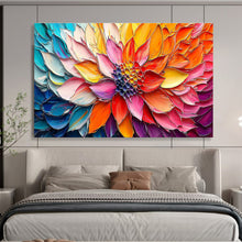 Load image into Gallery viewer, Colorful Flower “Blossom Burst” Painting on Canvas, Vivid Floral Art DKH866
