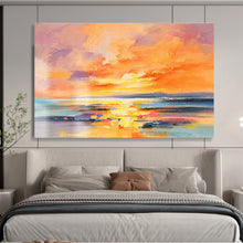 Load image into Gallery viewer, Colorful Abstract Sunset Sea Painting On Canvas DKH419
