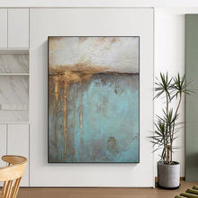 Load image into Gallery viewer, Rust and Teal Textured Wall Acrylic Art - Suited for Industrial - chic Loft &amp; Retro - style Bar LargeART0629
