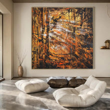 Load image into Gallery viewer, Autumn Forest Abstraction Art for Rustic Cabin &amp; Nature - Themed Restaurant LargeART0921
