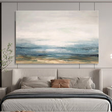 Load image into Gallery viewer, Soft - Hued Abstract Seascape for Coastal Bedroom &amp; Nautical Library DKH174
