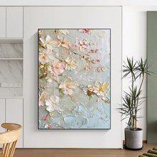 Load image into Gallery viewer, “Cherry Blossom Textured Art” - 3D Floral Art on Canvas DKH1392
