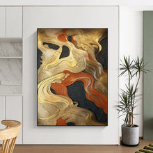Load image into Gallery viewer, Golden - Wave Abstract Acrylic for Luxury Bedroom &amp; High - End Restaurant LargeART0822
