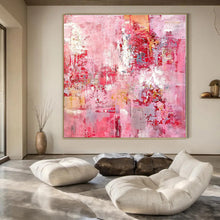 Load image into Gallery viewer, Large - Scale Hand - painted Pink Abstract Splendor Acrylic Art for Feminine - Inspired Bedrooms LargeART0204
