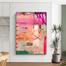 Load image into Gallery viewer, Pink - Toned Abstract Collage Art, Ideal for Girly Bedroom &amp; Fashion Boutique LargeART1816

