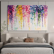 Load image into Gallery viewer, Colorful Dots “Rainbow Cascade” Painting on Canvas, Playful Abstract Art DKH905
