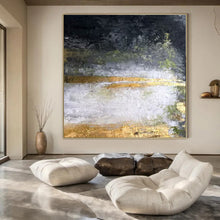 Load image into Gallery viewer, Dark - Gold Abstract Layered Acrylic Art, Fit for Library &amp; Study LargeART1008
