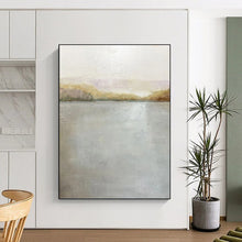 Load image into Gallery viewer, “Serene Lake &amp; Horizon” - Tranquil Landscape Art on Canvas DKH1511
