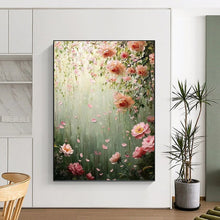 Load image into Gallery viewer, “Blossoming Floral Pathway” - Romantic Floral Art on Canvas DKH1553
