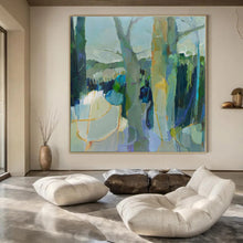 Load image into Gallery viewer, Abstract Forest Path Canvas Painting, Great for Nature - Inspired Study &amp; Cozy Cottage Living Room LargeART1307
