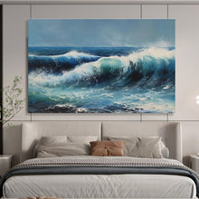 Load image into Gallery viewer, Dynamic Blue - Wave Abstract Painting for Nautical Living Room &amp; Adventure - Themed Office DKH324
