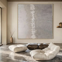 Load image into Gallery viewer, Hand - painted Large - scale Gray Textured Vertical Abstract Acrylic Art for Minimalist Offices LargeART0113

