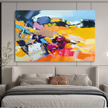 Load image into Gallery viewer, Vibrant Abstract Chaos: Energetic Color Explosion Large - Scale Hand - painted Abstract Acrylic Art DLZ187
