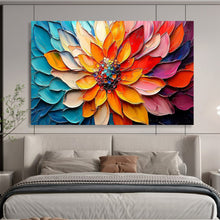 Load image into Gallery viewer, Hand - painted Oversized Colorful Layered Flower Acrylic Art for Elegant Bedrooms LargeART1766
