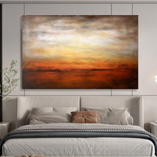 Load image into Gallery viewer, Warm - Toned Sunset Abstract Painting On Canvas DKH343
