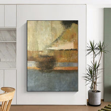 Load image into Gallery viewer, Large - Format Earth - Tone Abstract Landscape Acrylic for Rustic Living Space LargeART0288
