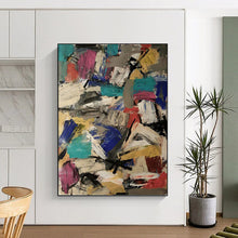 Load image into Gallery viewer, “Color Collision: Vibrant Abstract” Abstract Painting on Canvas, Creative Studio Decor DKH1039

