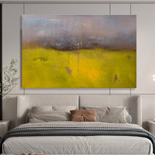 Load image into Gallery viewer, Yellow - Dominant Abstract Field Painting On Canvas DKH379

