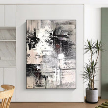 Load image into Gallery viewer, “Monochrome Urban Texture” – Shades of gray, white, black, layered abstract forms DTP392
