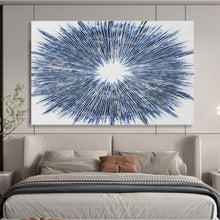 Load image into Gallery viewer, Radiating Blue Abstract Painting for Spa Lounge &amp; Art - Inspired Bedroom DKH212
